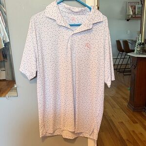 Rhoback White and Pink Polo Shirt
